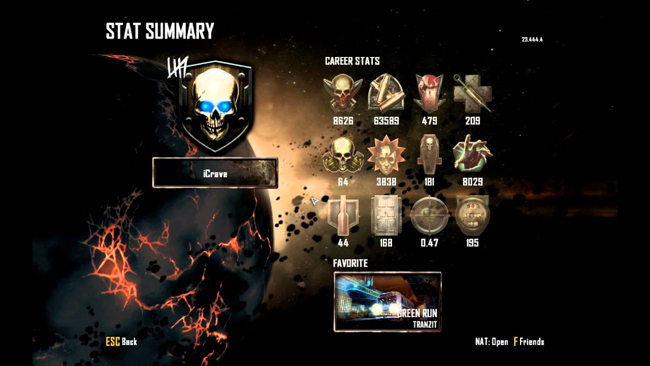 Black ops 2 - Zombies Special Stats Menu - YouTube