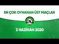 Avrupa'da en çok oynanan maçlar / 6 Haziran 2020