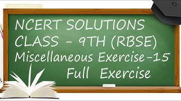 Full Exercise Mis. 15 Ch 15. Statistics (Mean, Mode, Median) Frequency Table Class 9 Maths