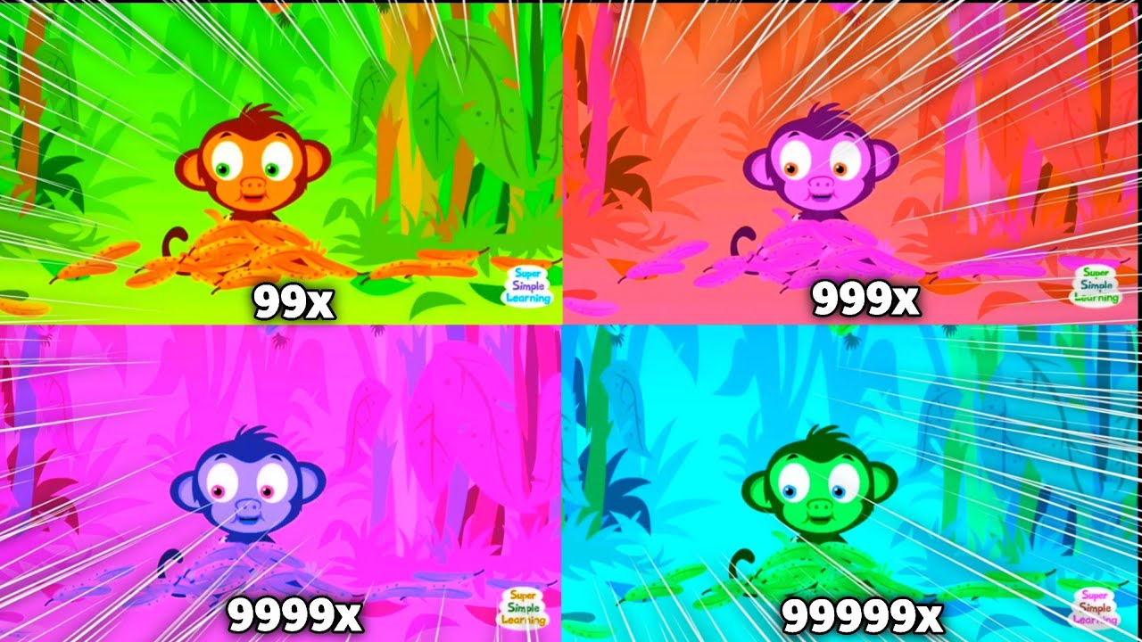 Super Simple Songs The Monkey Eating Bananas Intro Logo at 999999x Speed Klasky Csupo Effects!
