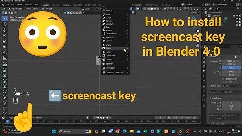How to install screencast key in Blender 4.0 #blenderanimation