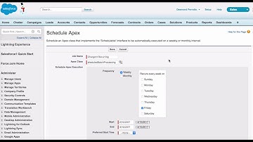 Scheduling the Apex Class