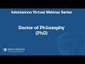 Doctor of philosophy pvirtual information session