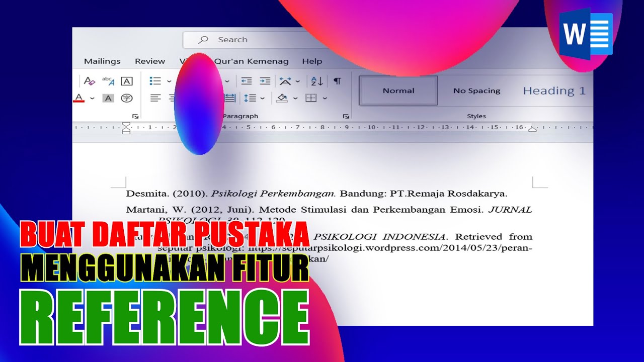 Cara Membuat Daftar Pustaka Menggunakan Fitur Reference di Microsoft ...