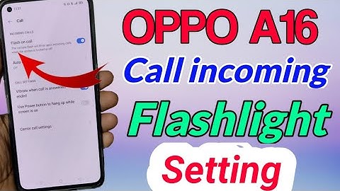 OPPO a16 mein flashlight setting kaise enable kare | How to enable flashlight setting in OPPO a16