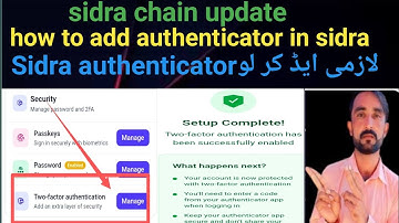 Sidra Chain authenticator update||how to add authenticator in sidra app|sidra chain 2fa||
