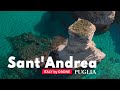 Santandrea province of lece puglia  italy aerial drone movie 4k