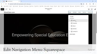 How to edit navigation menu in squarespace