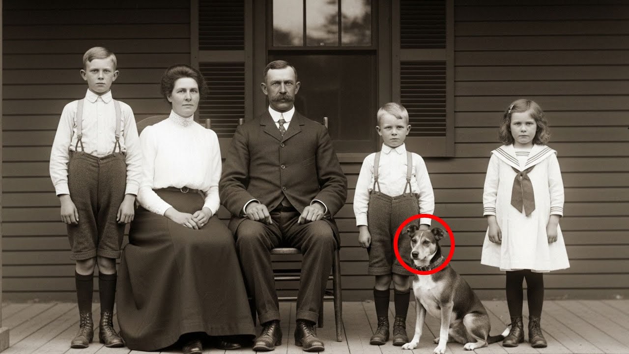 A Peaceful Family Photo from 1910 — Until They Notice What the Dog is Looking At