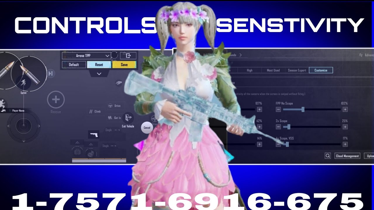 NEW UPDATE 4.1🔥BEST SENSITIVITY CODE + CONTROL SETTINGS BGMI MOBILE 