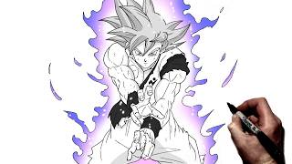 How To Draw MUI Goku | Step By Step | Dragon Ball