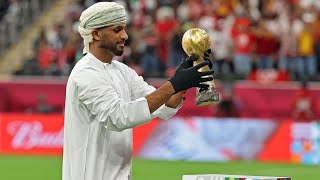 الكابتن علي الحبسي يرفع كأس مونديال العرب في قطر 🇴🇲🇶🇦