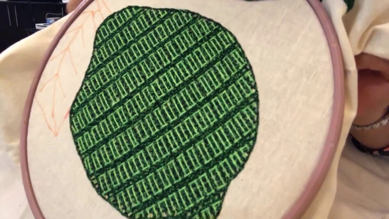 Bordado Fantasía Limón 2 / Hand Embroidered Lemon / Fantasy Stitch