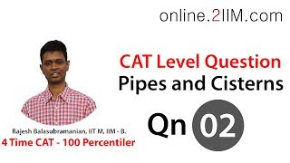 CAT Preparation - Pipes and Cisterns Question 02