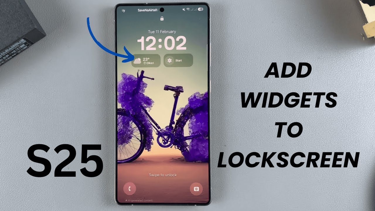 How To Add Widgets To Lock Screen Of Samsung Galaxy S25/S25 Ultra - YouTube