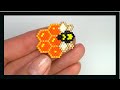 Abeja y panal/ peyote stitch/ Bee/ beading tutorials