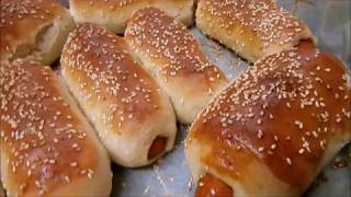 מתכון בצק ללחמניות רכות ממולאות אפויות עם נקניקיות, קטשופ, וחרדל בקלי קלות הערוץ הרשמי המקורי