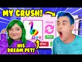 SURPRISING My *CRUSH* With His *DREAM PET*! Guess the pet?! You KEEP IT Challenge! Adopt Me Roblox