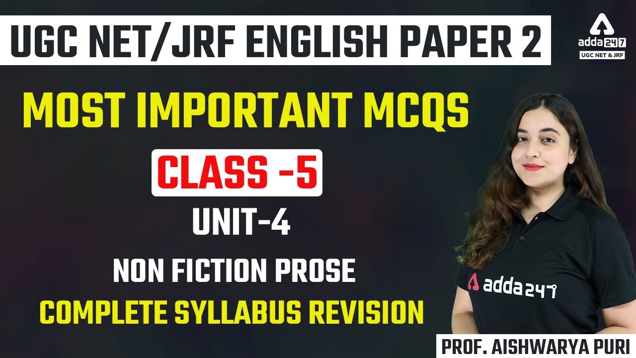 NTA UGC NET 2022 | Most Important MCQ #5 | By Prof. Aishwarya Puri
