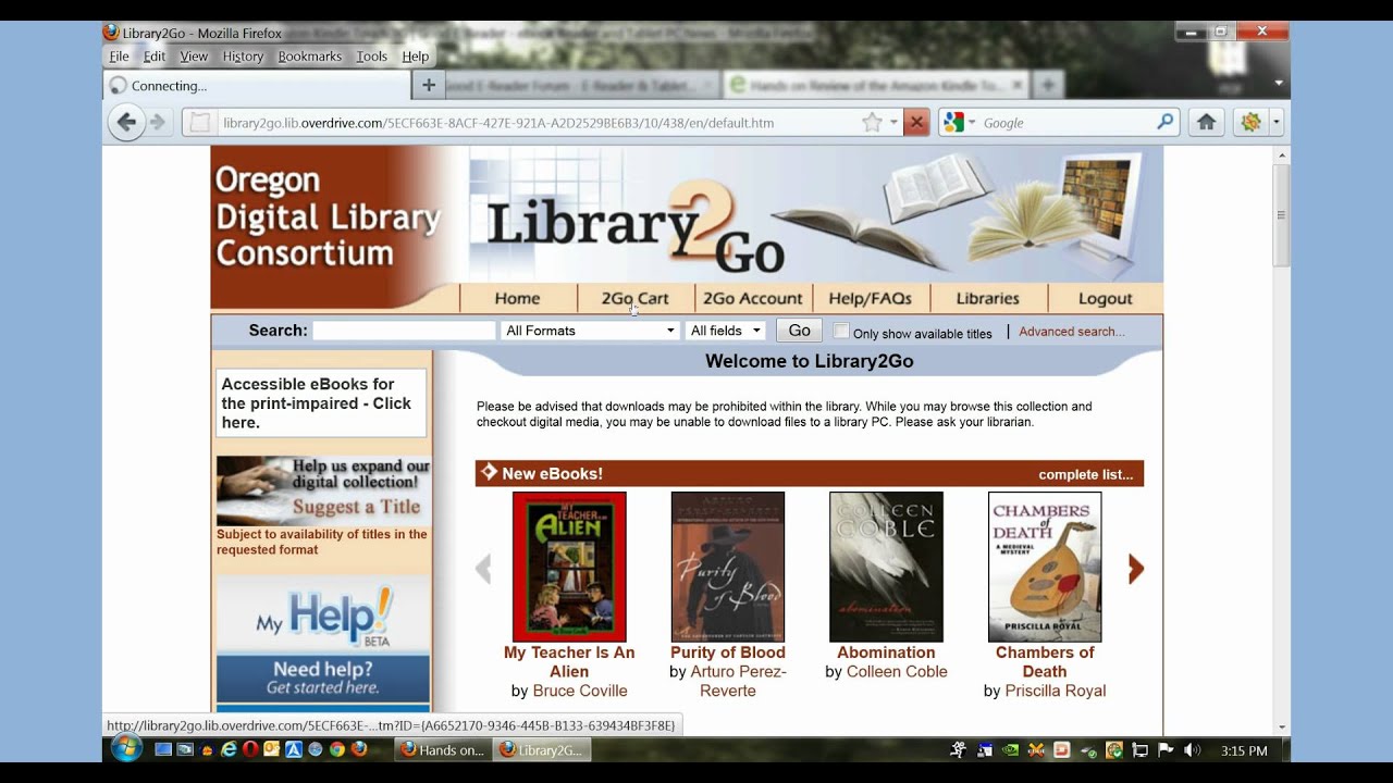 How to Borrow Overdrive Library Books on the Amazon Kindle Touch