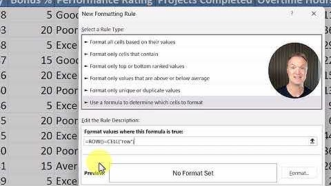 Highlight the Active Row Automatically in Excel