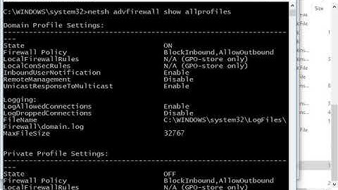 Enabling Windows Firewall Log Per Profile