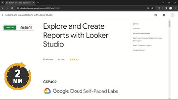 Explore and Create Reports with Looker Studio | #qwiklabs | #GSP409 |