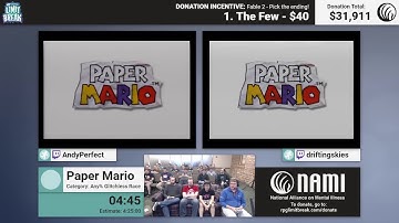 Paper Mario (Glitchless Race) by AndyPerfect and Drifting Skies (RPG Limit Break 2017 Part 18)