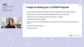 7 Steps of Setting Up a C-SCRM Program