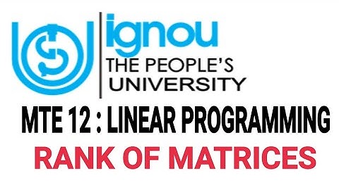 #3 Rank of Matrices easy trick all methods explained Linear algebra ignou MTE 12 By Ramadan Tutorial