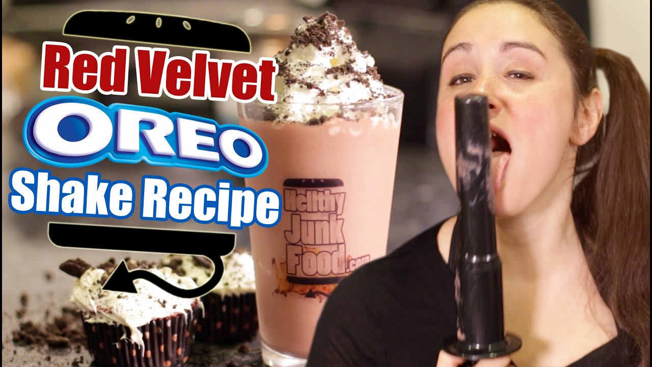 DIY Red Velvet Oreo Milk Shake | HellthyJunkFood