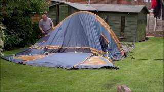 How to put up a 8 man tunnel tent  on your own 1st attempt