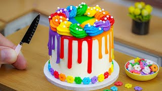 Yummy Chocolate Cake 🎂 Miniature Rainbow Chocolate Cake Decorating 🍫 Mini Cake Perfect Ideas