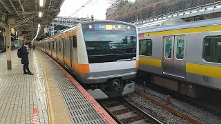 【入線】四ツ谷駅にJR東日本中央線E233系0番台快速高尾行きが入線　ミニ３１１