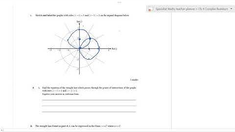 4H   Sketching subsets of Complex plane