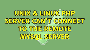 Unix & Linux: php server can