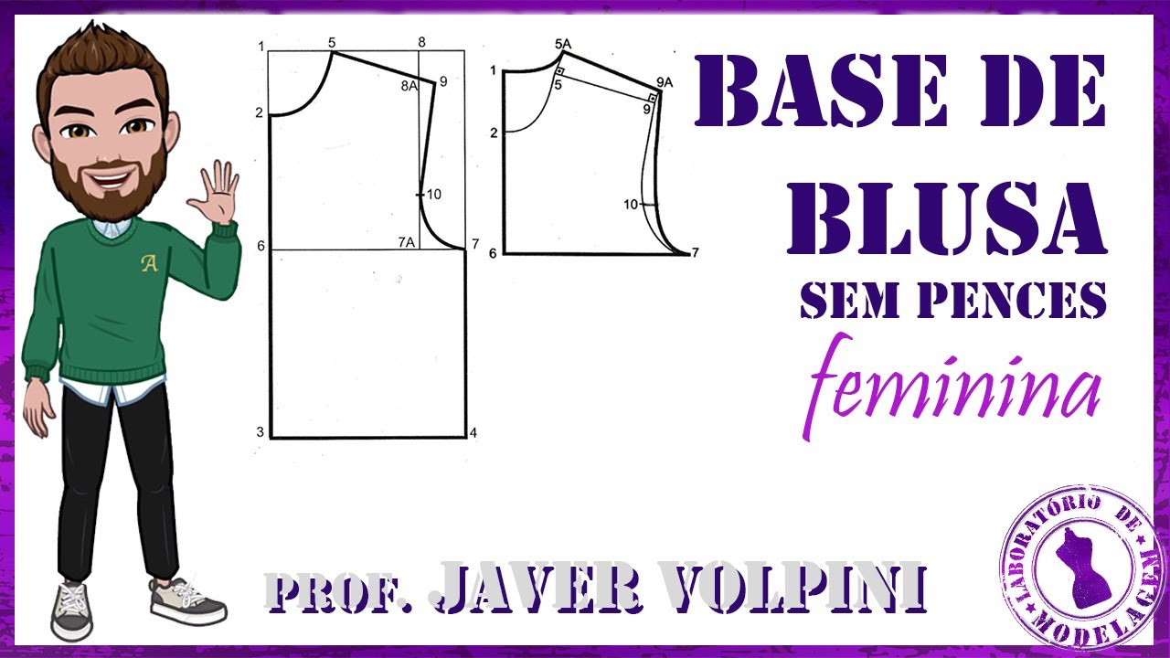 Base de blusa sem pences