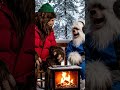 Bigfoot Yeti Winter cabin: Calendar #bigfoot #bigfootshorts #yeti #aishorts
