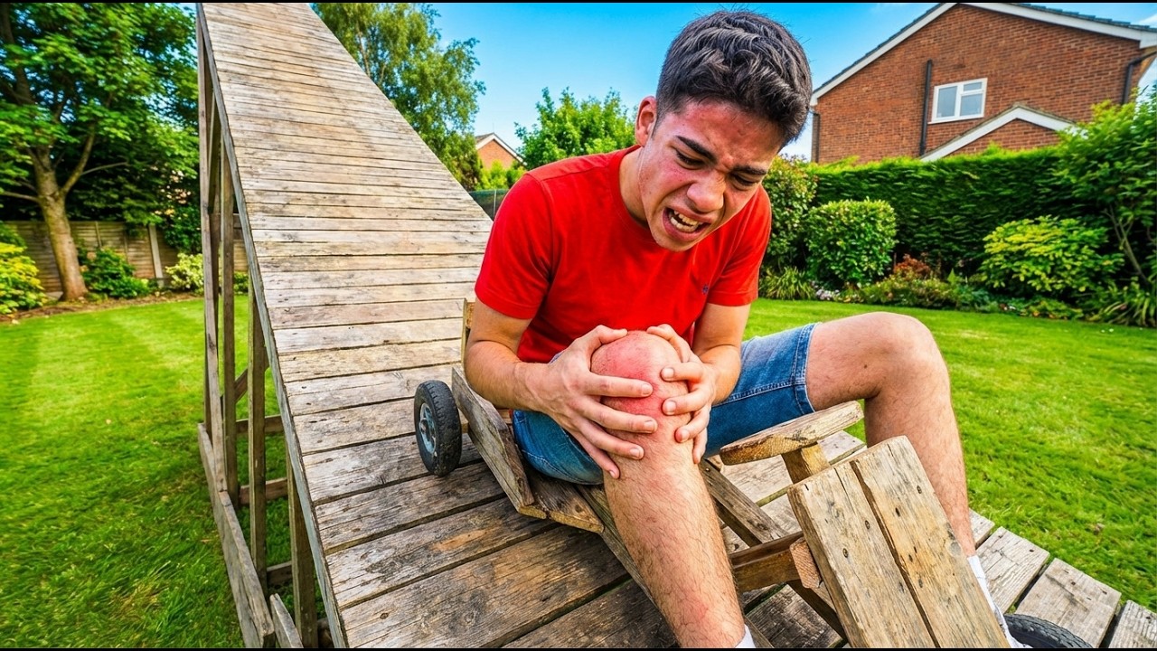 Costruisco un Mega Scivolo Nel Giardino di Casa! (Gamba Rotta)