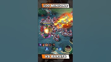 BARATS VS 100 MINIONS #mlbb #barats #shorts
