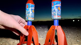 TESTING FIREWORK ROCKETS IN THE DESERT