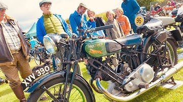 AMAZING MOTORCYCLES Panther SCOTT Triumph BSA & BUSTER the INCREDIBLE Shot-Gun DOG at KOP HILL CLIMB