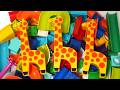 Satisfying Building Blocks Popular! Block coaster featuring three large giraffes!