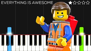 Everything is Awesome - The LEGO Movie | EASY Piano Tutorial screenshot 1