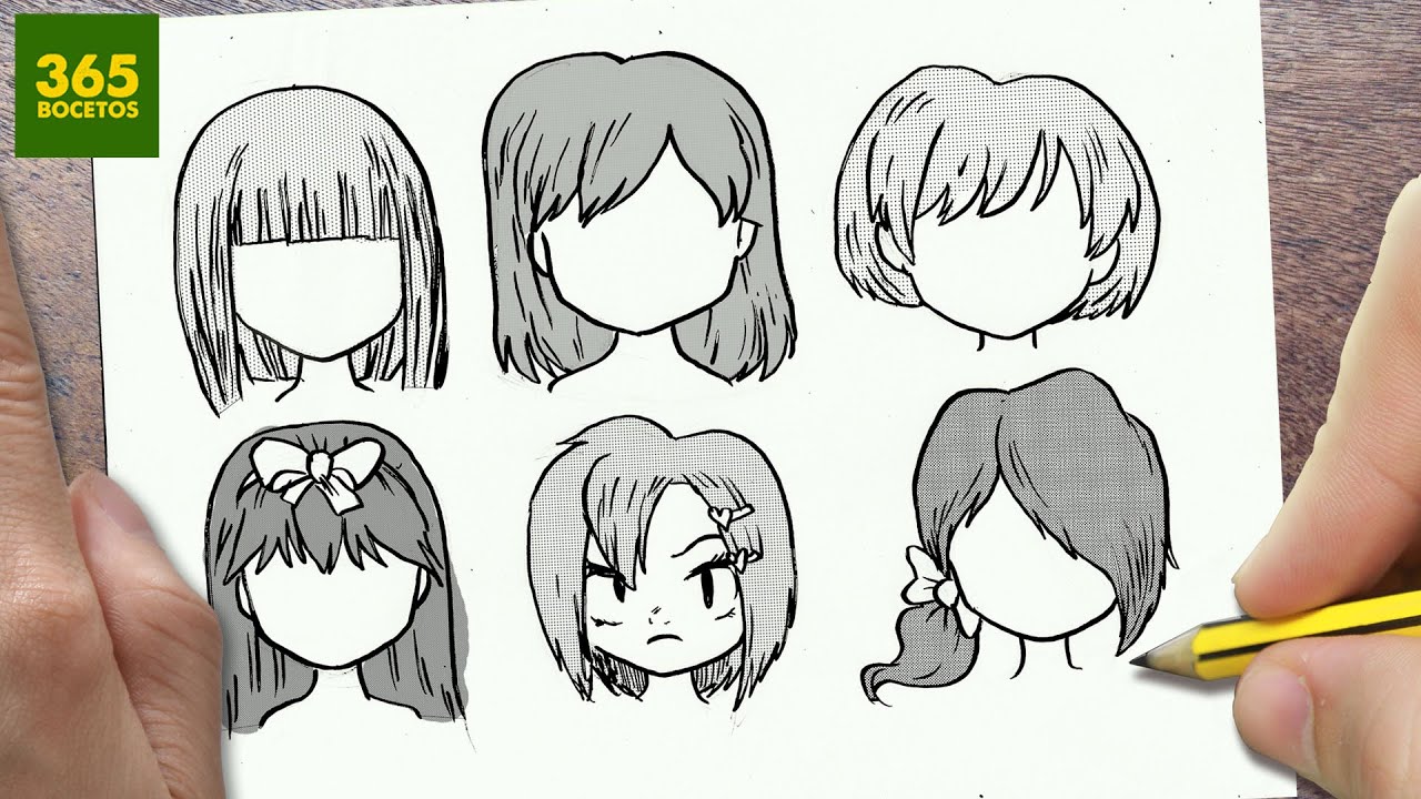 Pelo De Anime Para Dibujar Es Ideal Para Principiantes Con B Sicas