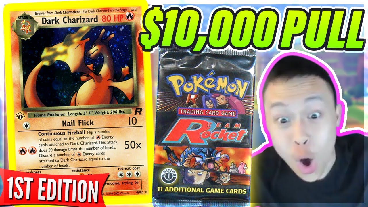 I PULLED A $10,000 CHARIZARD! - Pokemon 1st Edition Team Rocket Booster Pack