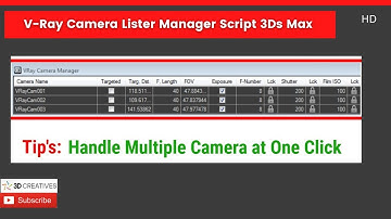 vray camera lister manager script 3dsmax hindi