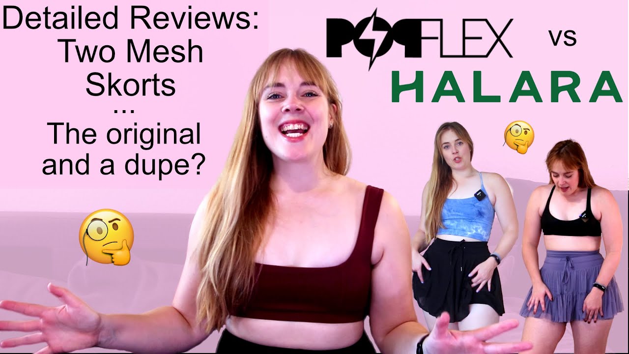 Detailed Reviews | Popflex Active Pirouette Skort Vs Halara Mesh Skirt