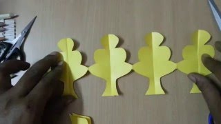 How To Make Paper Tree Chain, Home Decoration Paper Arts, Paper Origami