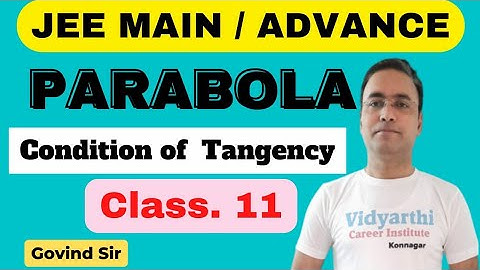 jee main math, parabola , condition of tangency,  conic section,